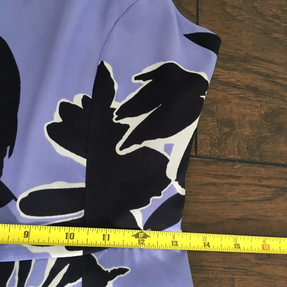 J crew | purple floral fit and flare dress - Picture 12 of 13